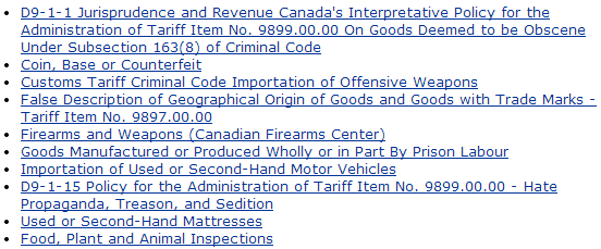 Prohibited And Restricted Exports To Canada From delhi